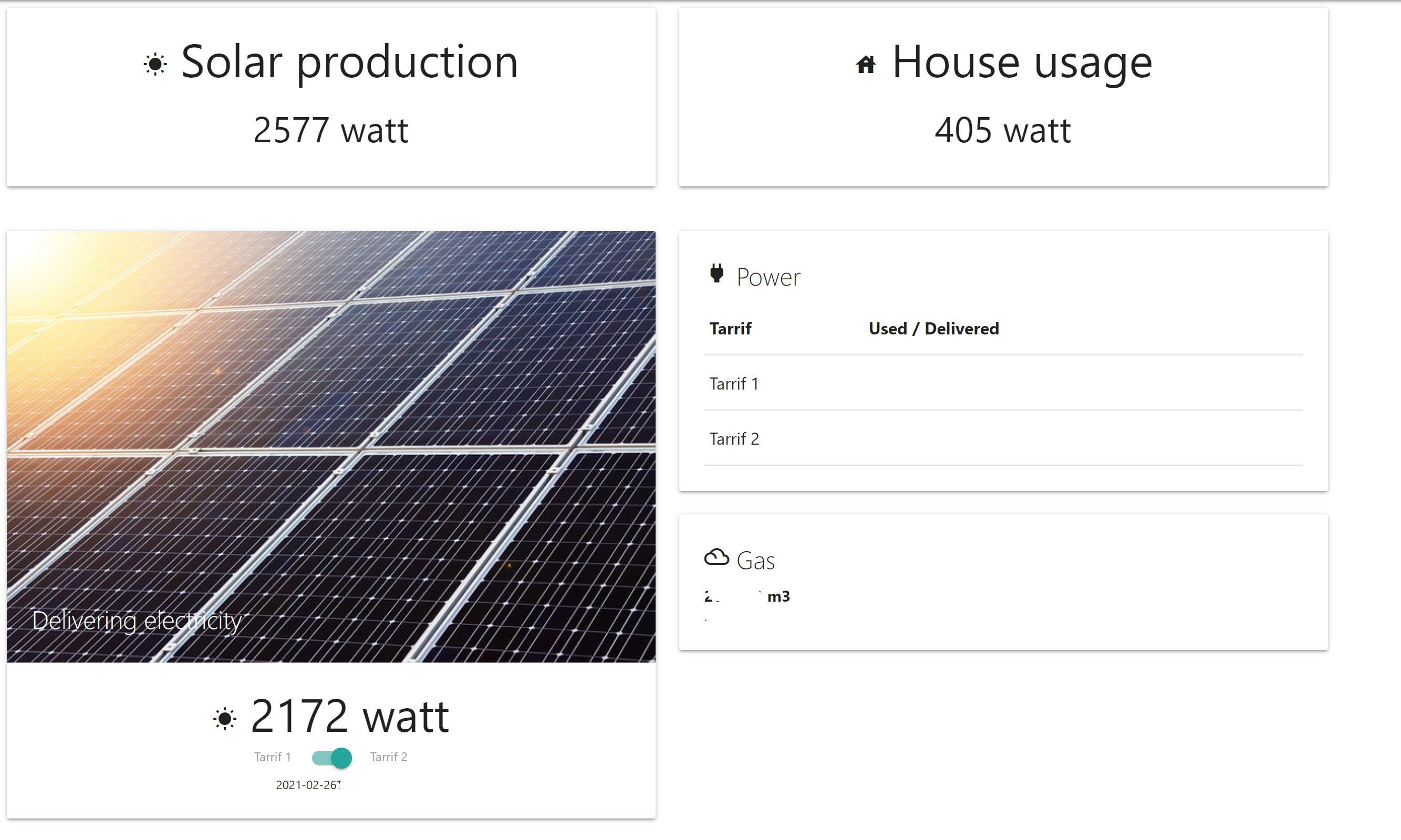 Screenshot of smartmeter2mqtt web page